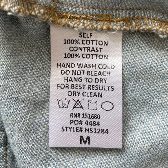 NWT Storia Denim Plaid Patterned Frayed Hem Skirt Size Medium - Picture 4 of 5